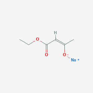 molecular formula C6H9NaO3 B8717643 3-(Sodiooxy)-2-butenoic acid ethyl ester 
