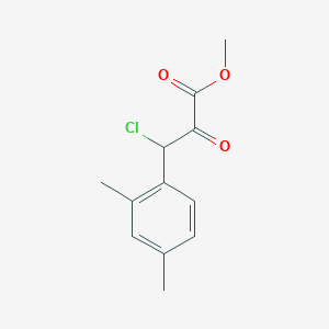 molecular formula C12H13ClO3 B8717687 3-Chloro-3-(2,4-dimethyl-phenyl)-2-oxo-propionic acid methyl ester CAS No. 1007874-99-8