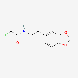 molecular formula C11H12ClNO3 B8717692 N-(2-(benzo[d][1,3]dioxol-5-yl)ethyl)-2-chloroacetamide 