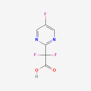 molecular formula C6H3F3N2O2 B8717747 2,2-Difluoro-2-(5-fluoropyrimidin-2-yl)acetic acid 