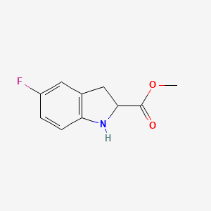 molecular formula C10H10FNO2 B8717751 Methyl 5-fluoroindoline-2-carboxylate 