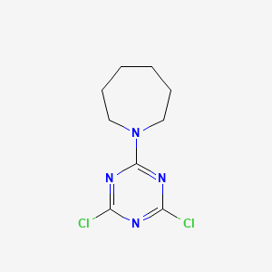 molecular formula C9H12Cl2N4 B8717902 2,4-Dichloro-6-(hexahydro-1-azepinyl)-s-triazine CAS No. 98185-17-2