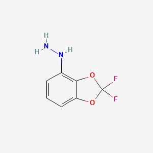 molecular formula C7H6F2N2O2 B8717903 (2,2-Difluoro-benzo[1,3]dioxol-4-yl)hydrazine 