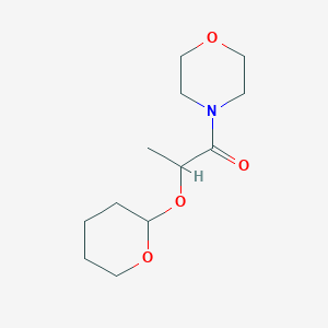 molecular formula C12H21NO4 B8717917 (2R)-1-(morpholin-4-yl)-2-(oxan-2-yloxy)propan-1-one 