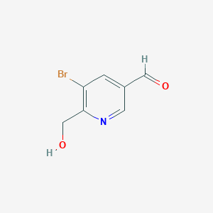 5-Bromo-6-(hydroxymethyl)nicotinaldehyde