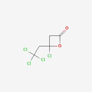 molecular formula C5H4Cl4O2 B8718103 4-Chloro-4-(2,2,2-trichloroethyl)oxetan-2-one CAS No. 81189-95-9