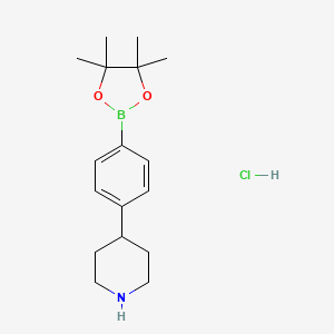 4-(4-(4,4,5,5-Tetramethyl-1,3,2-dioxaborolan-2-yl)phenyl)piperidine hydrochloride