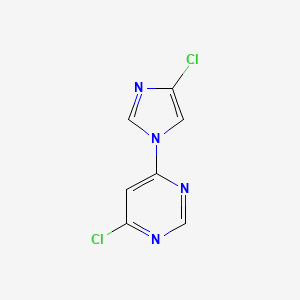 molecular formula C7H4Cl2N4 B8718246 4-chloro-6-(4-chloro-1H-imidazol-1-yl)pyrimidine 