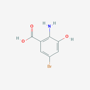 molecular formula C7H6BrNO3 B8718333 5-Bromo-3-hydroxyanthranilic acid 