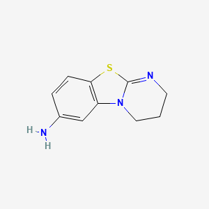 molecular formula C10H11N3S B8718336 3,4-dihydro-2H-pyrimido[2,1-b]benzothiazol-7-amine CAS No. 83898-41-3