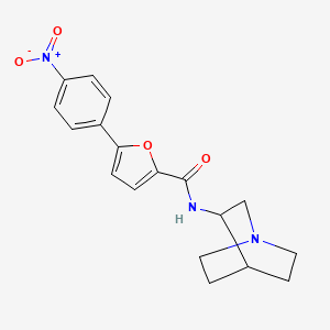 molecular formula C18H19N3O4 B8718363 N-{1-azabicyclo[2.2.2]octan-3-yl}-5-(4-nitrophenyl)furan-2-carboxamide 