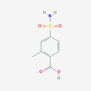 molecular formula C8H9NO4S B8718465 2-Methyl-4-sulfamoyl-benzoic acid 