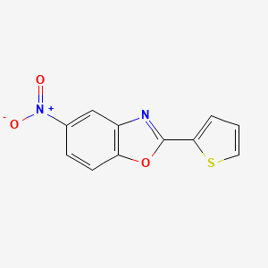 molecular formula C11H6N2O3S B8718480 Benzoxazole, 5-nitro-2-(2-thienyl)- CAS No. 51299-39-9