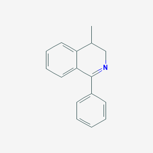 molecular formula C16H15N B8718490 4-Methyl-1-phenyl-3,4-dihydroisoquinoline CAS No. 87870-21-1