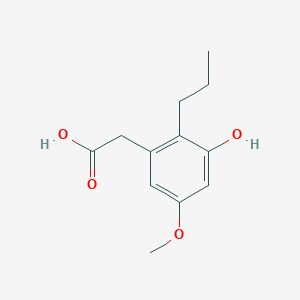 molecular formula C12H16O4 B8718533 2-(3-Hydroxy-5-methoxy-2-propylphenyl)acetic acid 
