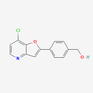 molecular formula C14H10ClNO2 B8718580 [4-(7-Chlorofuro[3,2-b]pyridin-2-yl)phenyl]methanol 