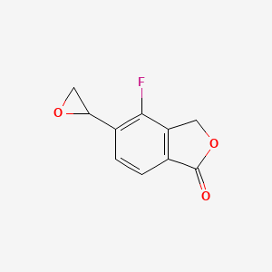 molecular formula C10H7FO3 B8718584 4-fluoro-5-oxiranyl-3H-isobenzofuran-1-one 