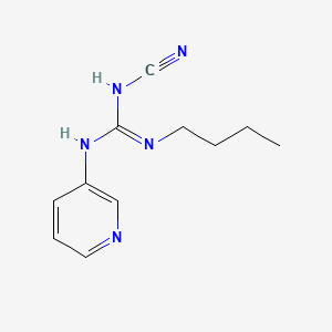molecular formula C11H15N5 B8718592 Guanidine, 1-butyl-2-cyano-3-(3-pyridyl)- CAS No. 60560-02-3