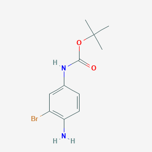 molecular formula C11H15BrN2O2 B8718617 tert-Butyl (4-amino-3-bromophenyl)carbamate 