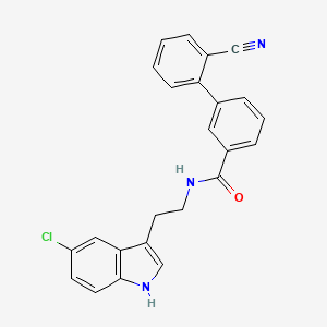 molecular formula C24H18ClN3O B8718683 N-(2-(5-chloro-1H-indol-3-yl)ethyl)-2'-cyanobiphenyl-3-carboxamide 