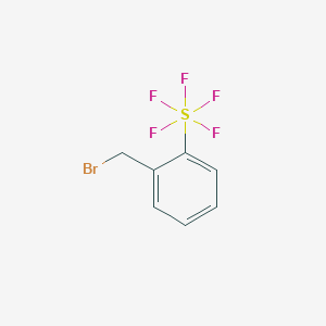 molecular formula C7H6BrF5S B8718736 2-(Pentafluorothio)benzyl bromide 