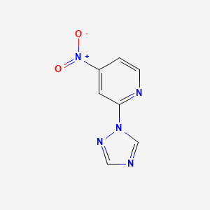 molecular formula C7H5N5O2 B8718755 4-Nitro-2-(1h-1,2,4-triazol-1-yl)pyridine 