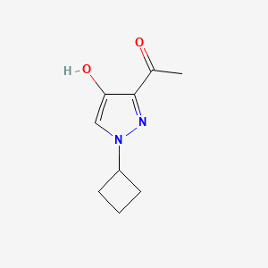 molecular formula C9H12N2O2 B8718893 1-(4-hydroxy-1-cyclobutyl-1H-pyrazol-3-yl)ethanone 