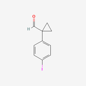 molecular formula C10H9IO B8718895 1-(4-Iodophenyl)cyclopropanecarbaldehyde 