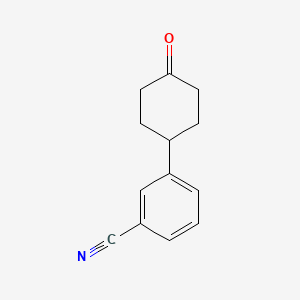 molecular formula C13H13NO B8718914 4-(3-Cyanophenyl)-cyclohexane-1-one CAS No. 540787-60-8