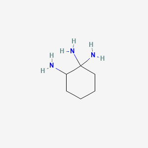 molecular formula C6H15N3 B8718994 Cyclohexane-1,1,2-triamine CAS No. 91384-84-8