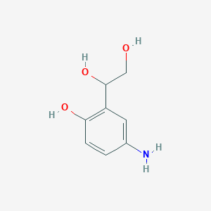 molecular formula C8H11NO3 B8718995 1-(5-Amino-2-hydroxyphenyl)ethane-1,2-diol CAS No. 220264-60-8
