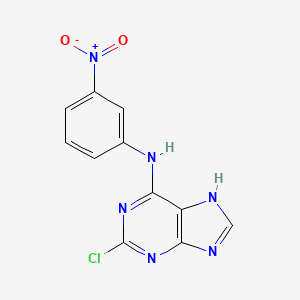 molecular formula C11H7ClN6O2 B8719010 (2-Chloro-9H-purin-6-yl)-(3-nitro-phenyl)-amine 