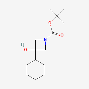 3-Cyclohexyl-3-hydroxy-1-(tert-butoxycarbonyl)azetidine