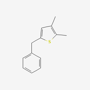 molecular formula C13H14S B8719064 2,3-Dimethyl-5-benzylthiophene CAS No. 250609-29-1