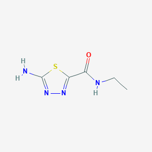 molecular formula C5H8N4OS B8719082 5-amino-N-ethyl-1,3,4-thiadiazole-2-carboxamide CAS No. 1177423-62-9
