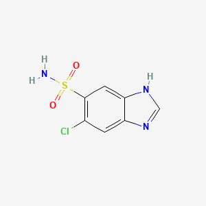 molecular formula C7H6ClN3O2S B8719095 5-Chloro-1H-benzimidazole-6-sulfonamide CAS No. 89725-01-9