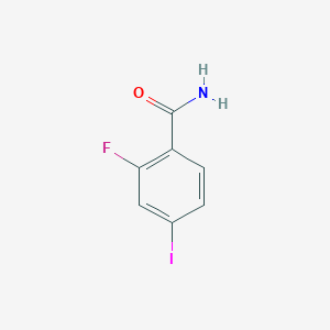 molecular formula C7H5FINO B8719142 2-Fluoro-4-iodobenzamide 