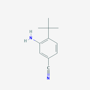 molecular formula C11H14N2 B8719161 Benzonitrile, 3-amino-4-(1,1-dimethylethyl)- CAS No. 166263-20-3