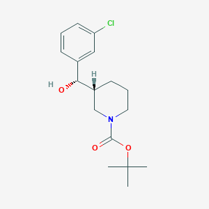 B8719168 Tert-butyl (R)-3-((S)-(3-chlorophenyl)(hydroxy)methyl)piperidine-1-carboxylate CAS No. 942142-75-8