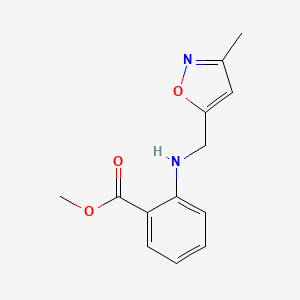 molecular formula C13H14N2O3 B8719221 Methyl 2-{[(3-methylisoxazol-5-yl)methyl]amino}-benzoate 