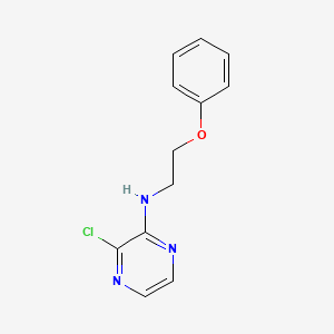 molecular formula C12H12ClN3O B8719230 2-Chloro-3-(2-phenoxyethylamino)pyrazine 