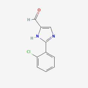 molecular formula C10H7ClN2O B8719231 2-(2-chlorophenyl)-1H-imidazole-4-carbaldehyde 