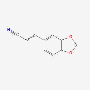molecular formula C10H7NO2 B8719232 3-Benzo[1,3]dioxol-5-yl-acrylonitrile CAS No. 61833-23-6