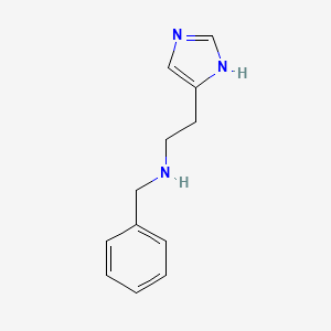 molecular formula C12H15N3 B8719285 N-Benzyl-2-(1H-imidazol-5-YL)ethan-1-amine 