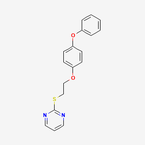 2-{[2-(4-Phenoxyphenoxy)ethyl]sulfanyl}pyrimidine