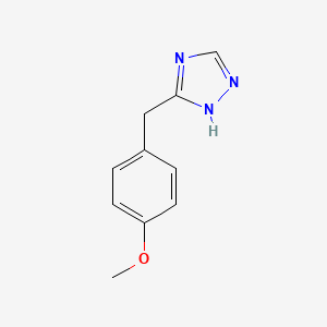 molecular formula C10H11N3O B8719353 3-(4-methoxybenzyl)-1H-1,2,4-triazole 