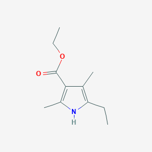 molecular formula C11H17NO2 B8719369 2,4-Dimethyl-5-ethyl-1H-pyrrole-3-carboxylic acid ethyl ester 