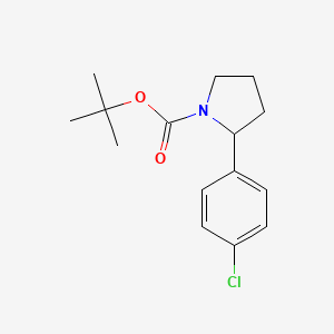 molecular formula C15H20ClNO2 B8719437 Tert-butyl 2-(4-chlorophenyl)pyrrolidine-1-carboxylate 