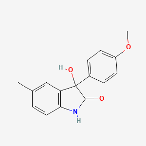 3-hydroxy-3-(4-methoxyphenyl)-5-methyl-1,3-dihydro-2H-indol-2-one