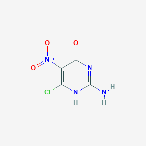 molecular formula C4H3ClN4O3 B087195 2-氨基-4-氯-6-羟基-5-硝基嘧啶 CAS No. 1007-99-4